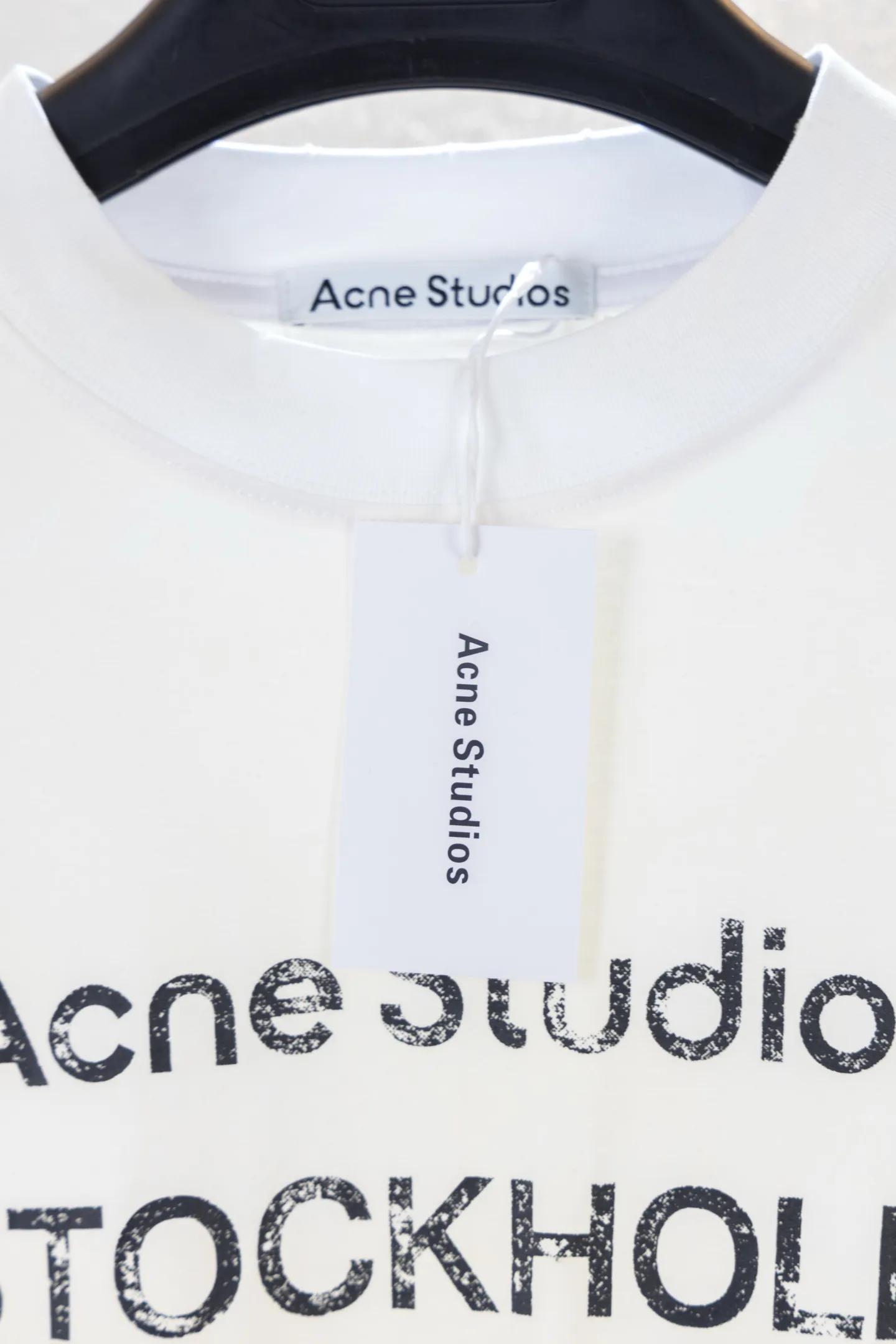 ：k 6223 24SS Acne Studios Classic T Classic Versatile ok ! , ZP !!! # 1:1 Breathable ， # zp # ：White Black Size：S-XL